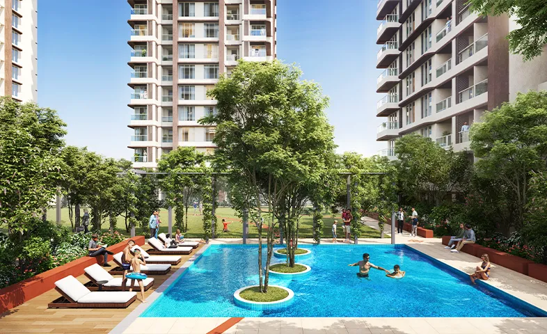 Swimming pool amenity at Birla Punya Pune